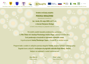 Uvodno srečanje projekta POSVOJI INVAZIVKO
