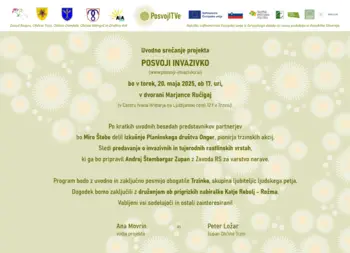 Uvodno srečanje projekta POSVOJI INVAZIVKO