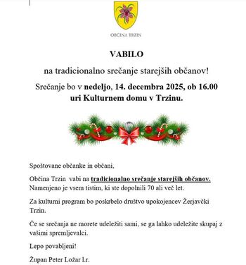 Srečanje starejših občanov