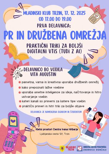 Delavnica: PR IN DRUŽEBENA OMREŽJA