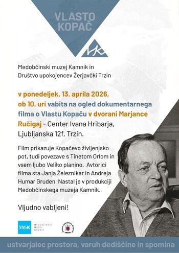 Ogled dokumentarnega filma o Vlastu Kopaču