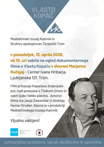Ogled dokumentarnega filma o Vlastu Kopaču