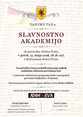 Slavnostna akademija ob prazniku Občine Trzin