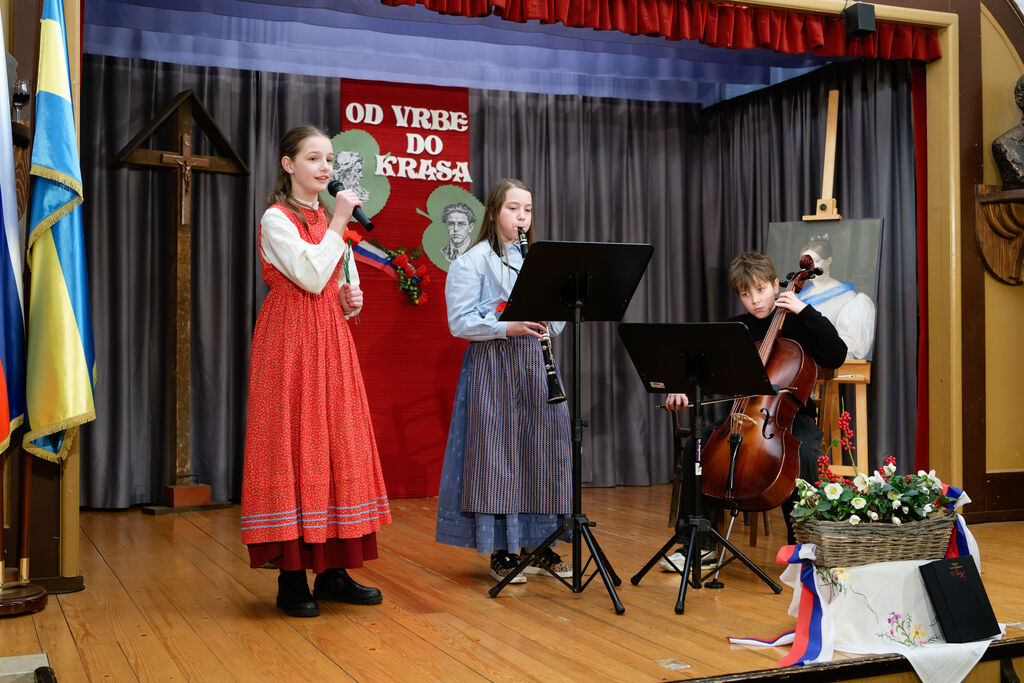 Šopek poezije ob kulturnem prazniku Od Vrbe do Krasa, ki je potekal v dvorani v Adergasu