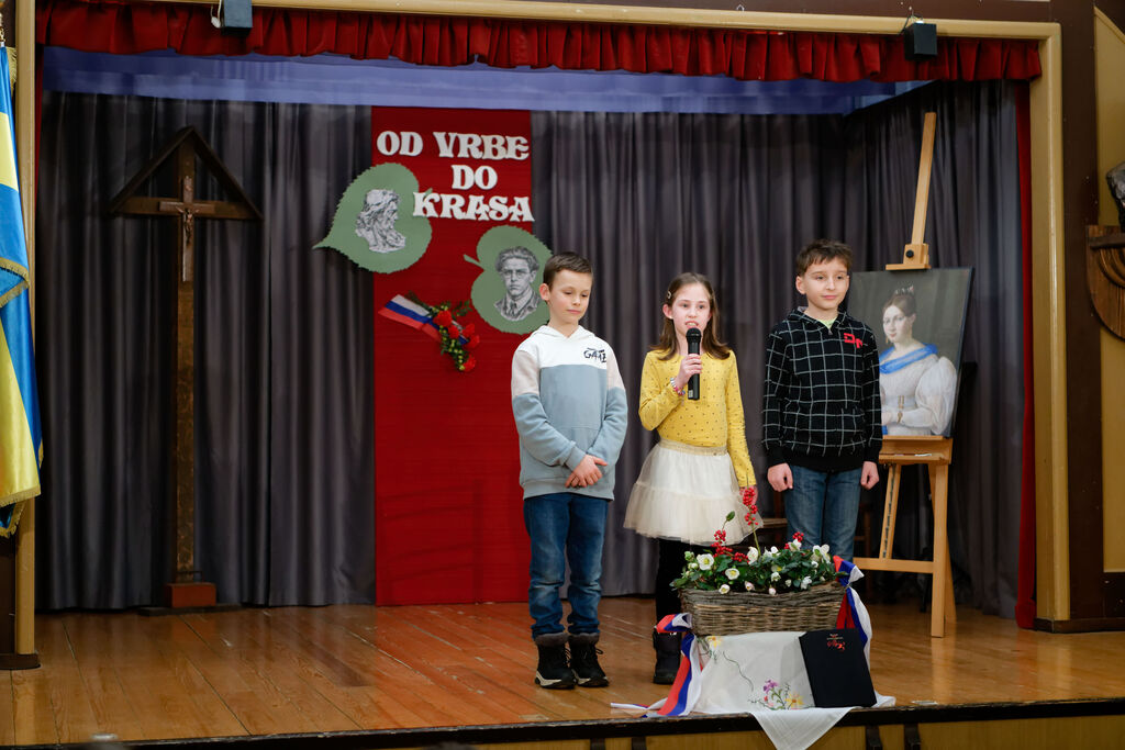 Šopek poezije ob kulturnem prazniku Od Vrbe do Krasa, ki je potekal v dvorani v Adergasu