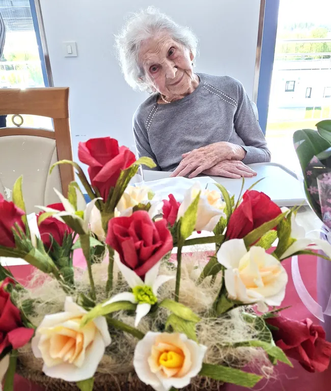 Slavica Gartner v Domu Taber praznovala 104. rojstni dan