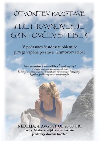 Otvoritev razstave "Ujeti ravnovesje: Grintovčev steber"