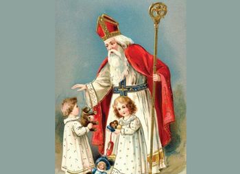 Obisk sv. Miklavža v župnijski cerkvi v Cerkljah