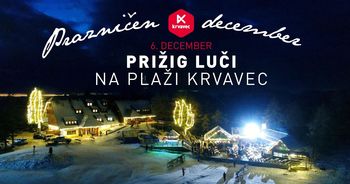 Prižig prazničnih luči na Plaži Krvavec