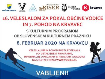 16. veleslalom za pokal Občine Vodice in 7. pohod na Krvavec