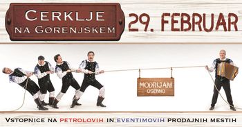 Modrijani, v soboto, 29. februarja, prihajamo v Cerklje na Gorenjskem (večnamenska športna dvorana).