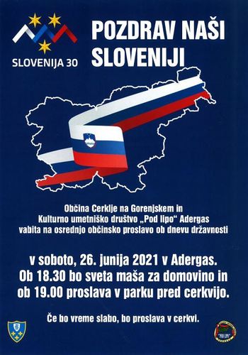 Osrednja občinska prireditev - 30. obletnica razglasitve obrambe samostojne RS