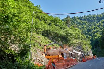 Posnetki gradnje krvavškega vodovoda iz zraka