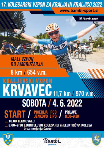 17. Kolesarski vzpon za Kralja in Kraljico Krvavca, 04.06.2022
