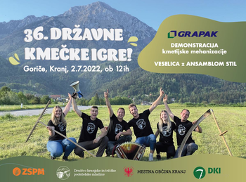 Vabilo Kranjske in Tržiške podeželske mladine -  36. DRŽAVNE KMEČKE IGRE