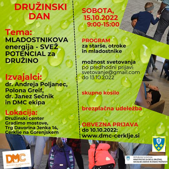 PONOVNO DRUŽINSKI DAN V CERKLJAH, 15. oktober 2022