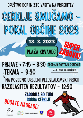 CERKLJE SMUČAMO - POKAL OBČINE 2023, 18.3.2023