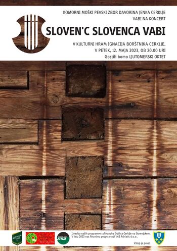 "SLOVEN'C SLOVENCA VABI" - skupni koncert KMoPZ Davorina Jenka in Ljutomerskega okteta