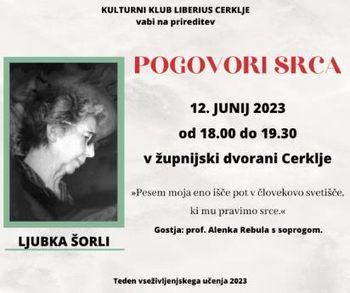 Pogovori srca - literarni večer z gostjo prof. Alenko Rebula in s soprogom Igorjem Tuta