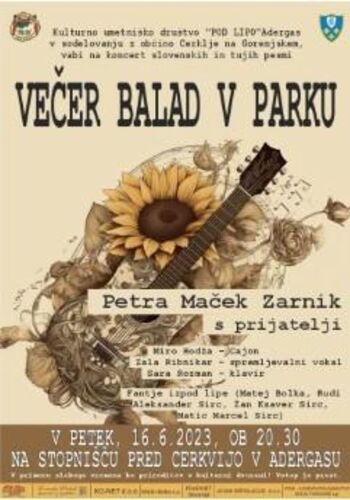 Adergas - Večer balad v parku