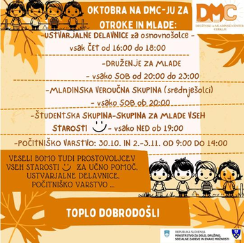 USTVARJALNE DELAVNICE - za osnovnošolce