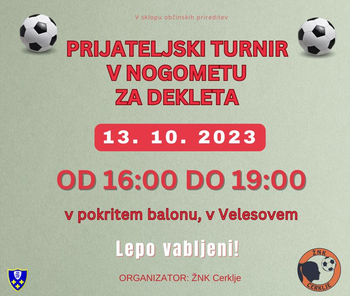 PRIJATELJSKI TURNIR V NOGOMETU ZA DEKLETA, 13. oktober 2023