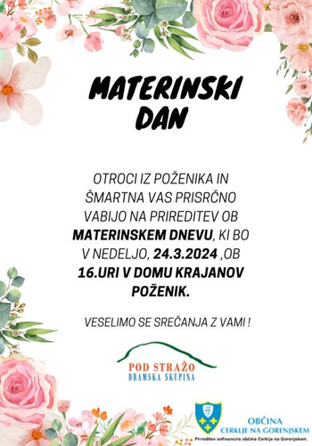Prireditev ob materinskem dnevu