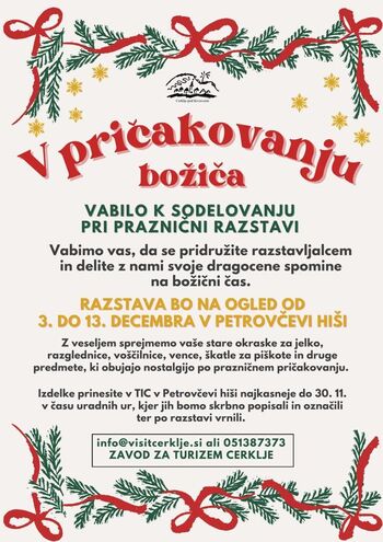 Vabilo k sodelovanju na praznični razstavi