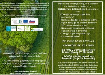 Predavanje o odpadnem jedilnem olju - 27. 1. 2025 Predavanje o odpadnem jedilnem olju - 27. 1. 2025