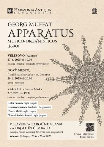 Adergas -  Apparatus musico-organisticus in Delavnica baročne glasbe za orgle in čembalo