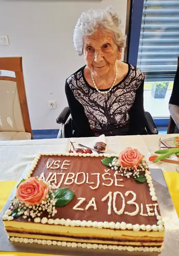 Slavica Gartner v Domu Taber praznovala 103. rojstni dan
