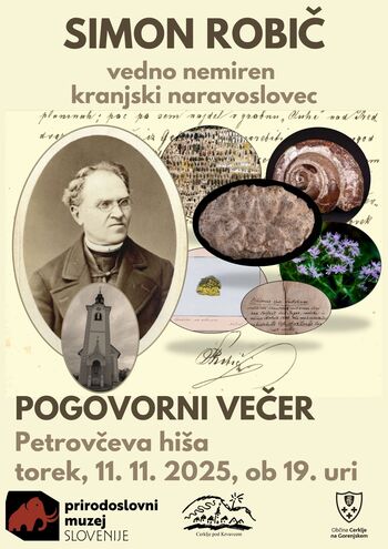 Pogovorni večer ob zaključku razstave o Simonu Robiču - 11.11.2025 ob 19. uri