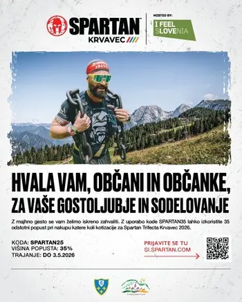 Posebna ugodnost za občane Občine Cerklje na Gorenjskem – Spartan Krvavec 2026 Posebna ugodnost za občane Občine Cerklje na Gorenjskem – Spartan Krvavec 2026