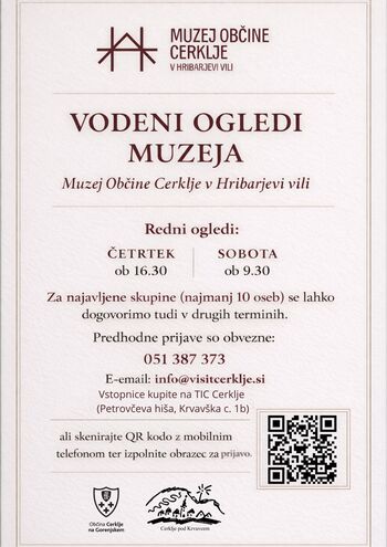 Vodeni ogledi po muzeju v Hribarjevi vili