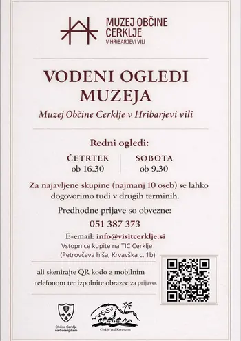 Vodeni ogledi po muzeju v Hribarjevi vili Vodeni ogledi po muzeju v Hribarjevi vili