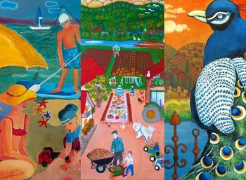 Razstava na stopnišču občinske stavbe