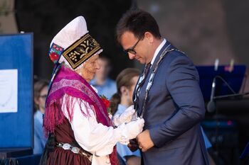 Prvič predstavljena protokolarna županska veriga občine Medvode