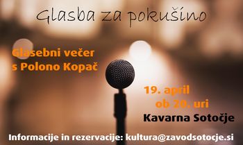 Glasbeni večer s POLONO KOPAČ - Glasba za pokušino