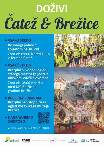 Brezplačno turistično vodenje po Brežicah in bosonogi pohod na Sveti Vid