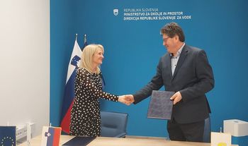 Podpis Sporazuma o skupni izvedbi investicije: Izvedba celovitih protipoplavnih ukrepov na povodju Sotle za varovanje Rigonc, Gmajne in Dobove