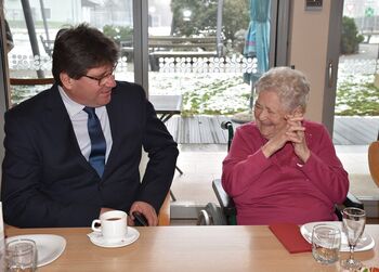 Župan voščil jubilantki Mariji Lubšina iz Krške vasi