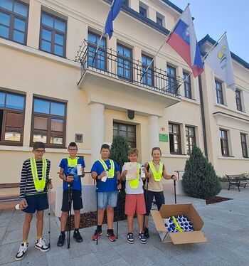 Brežiški osnovnošolci pred poukom hodili za zdravje