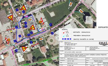 Obvestilo o popolni zapori ceste pri Zdravstvenem domu Brežice