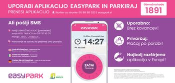 Z nadgradnjo sistema plačevanja parkirnin ostaja prva ura brezplačna