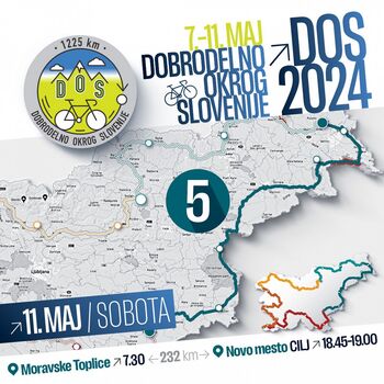 Dirka okoli Slovenije prihaja v soboto, 11. maja 2024, v Brežice