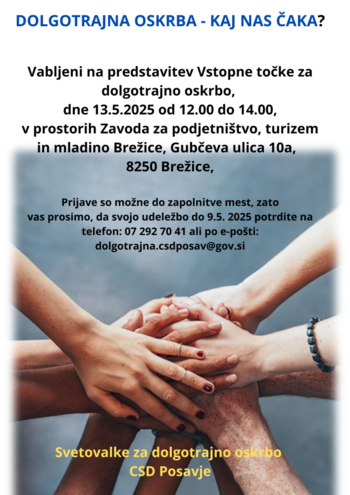 Vabilo na predstavitev Vstopne točke za dolgotrajno oskrbo