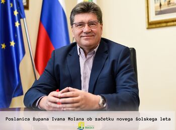 Poslanica župana Ivana Molana ob začetku novega šolskega leta