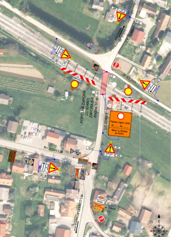 Obvestilo o popolni zapori lokalne ceste  Šentlenart–Glogov Brod (železniški prehod)