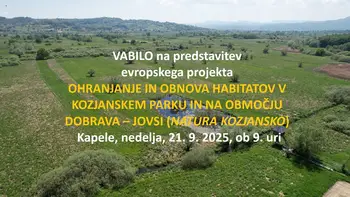 Vabilo na predstavitev projekta Natura Kozjansko - Jovsi, nedelja, 21. 9. 2025