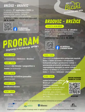 Vabljeni na kolesarjenje brez meja Brdovec - Brežice in Brežice - Brdovec